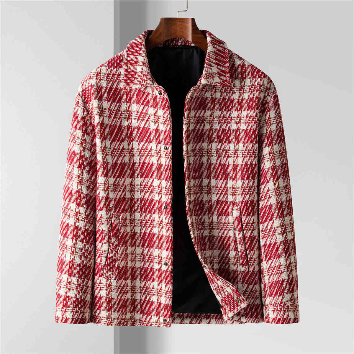 Men's Wool Blend Checked Jacket | Keith_5