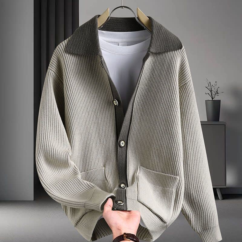 Men's Cotton Blend Knit Cardigan | Percy_3