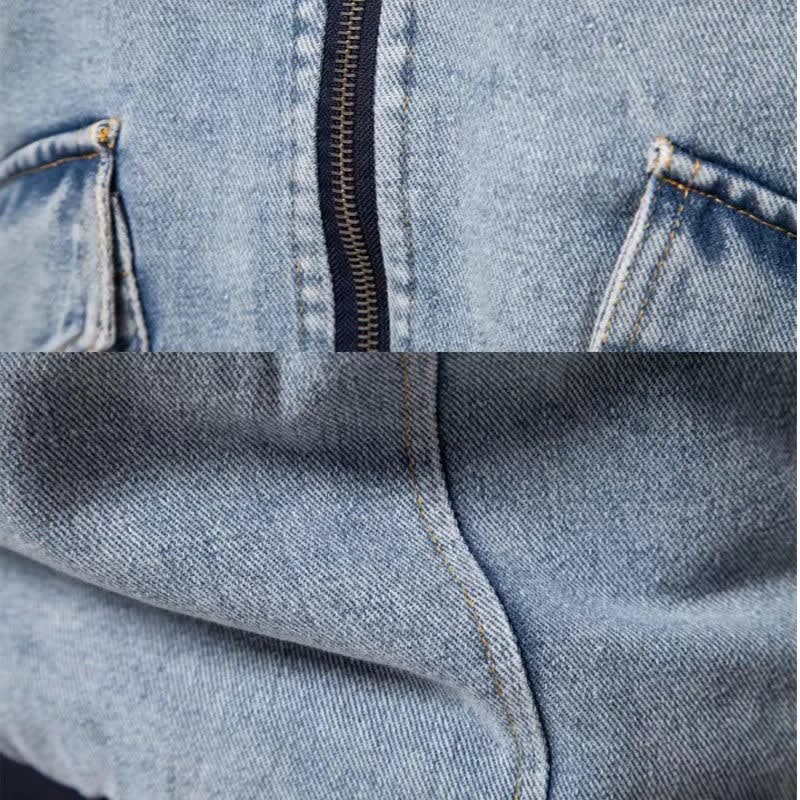 Men's Sherpa Lined Denim Trucker Jacket | Reuben_7