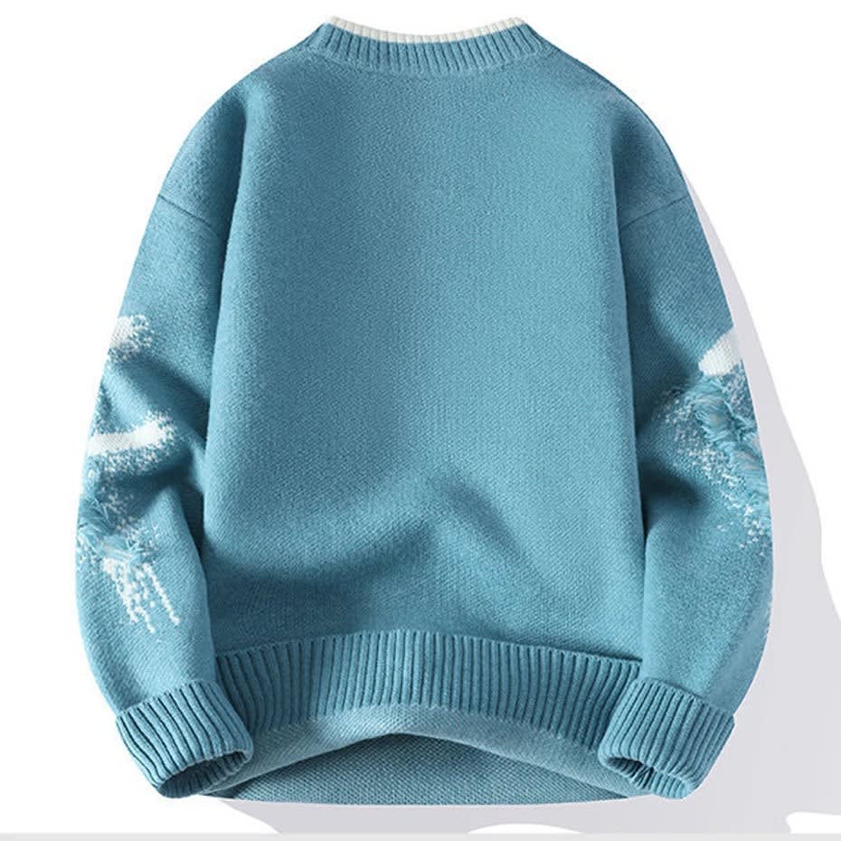 Men's Distressed Crew Neck Jumper | Owen_4