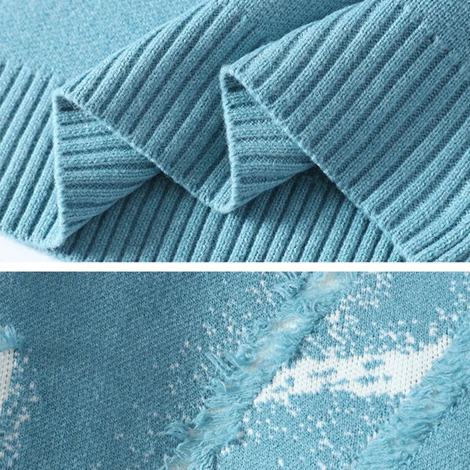 Men's Distressed Crew Neck Jumper | Owen_6