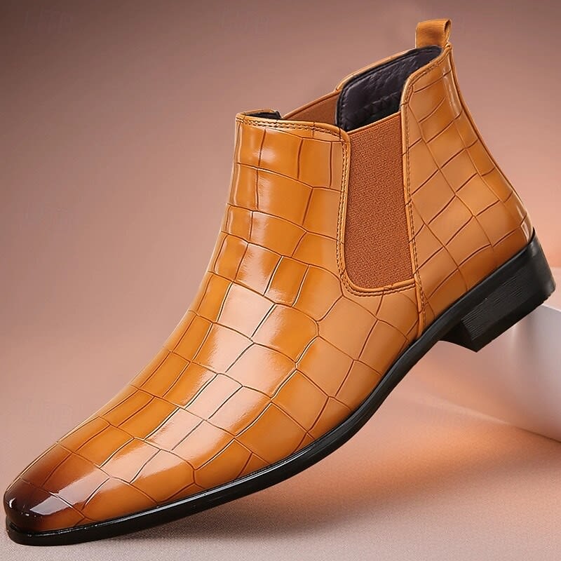 Men's Croc-Effect Chelsea Boots | Garth_1