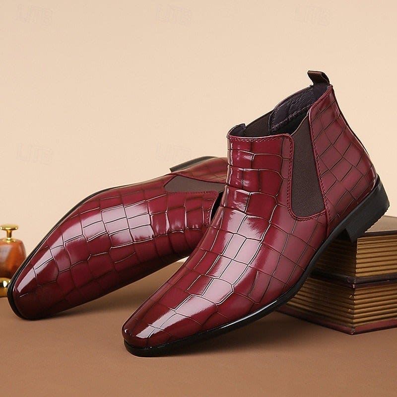 Men's Croc-Effect Chelsea Boots | Garth_11