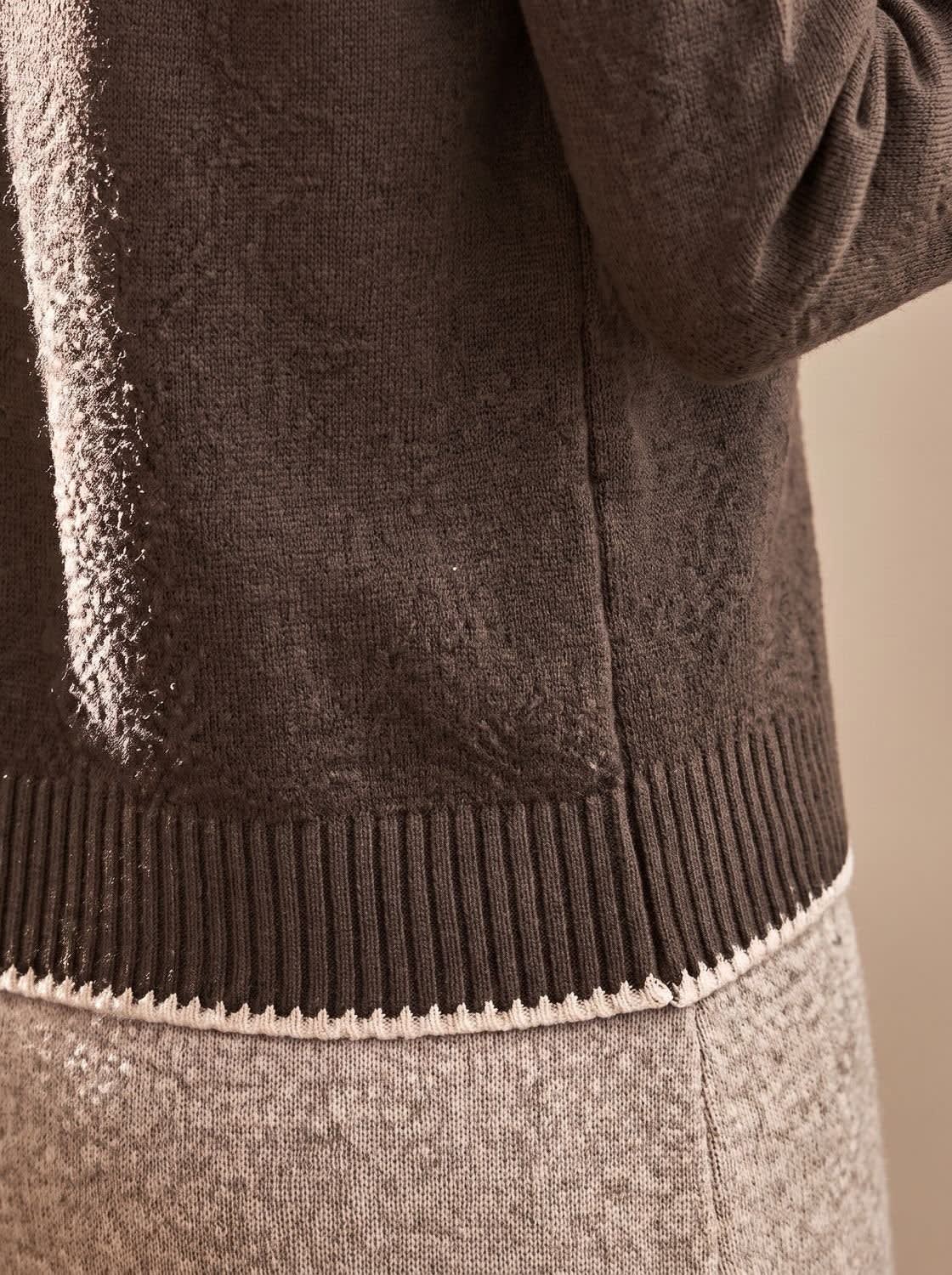 Women's Diamond Cable Knit Mock Neck Jumper | Chelsea_5