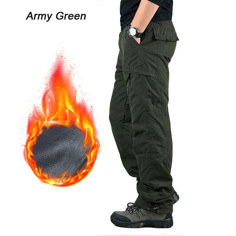 Men's Fleece Lined Soft Shell Cargo Trousers | Jonathan_6