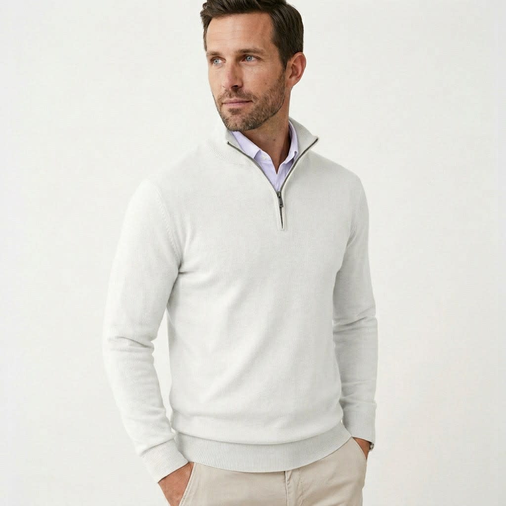 Men's Quarter Zip Knit Jumper | Richard_5