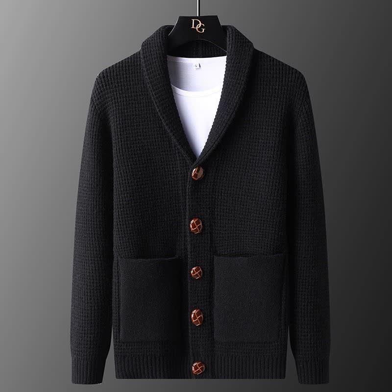 Men's Wool Blend Shawl Collar Cardigan | Wilfred_11
