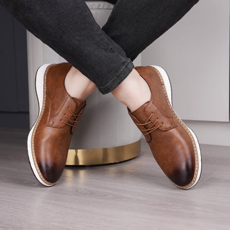 Men's Leather Lace-Up Casual Shoes | Haydn_10