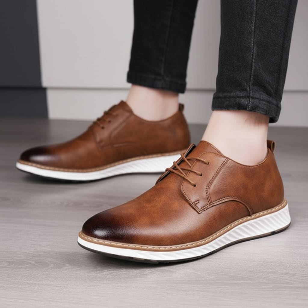 Men's Leather Lace-Up Casual Shoes | Haydn_11