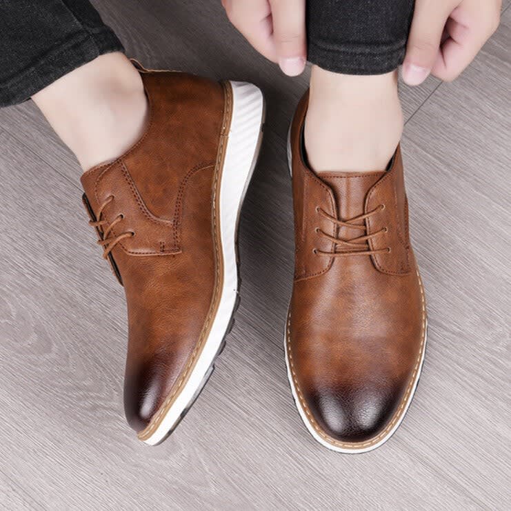 Men's Leather Lace-Up Casual Shoes | Haydn_9