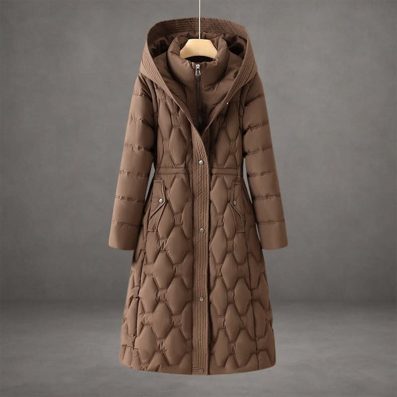 Women's Hooded Long Down Coat | Alice_3