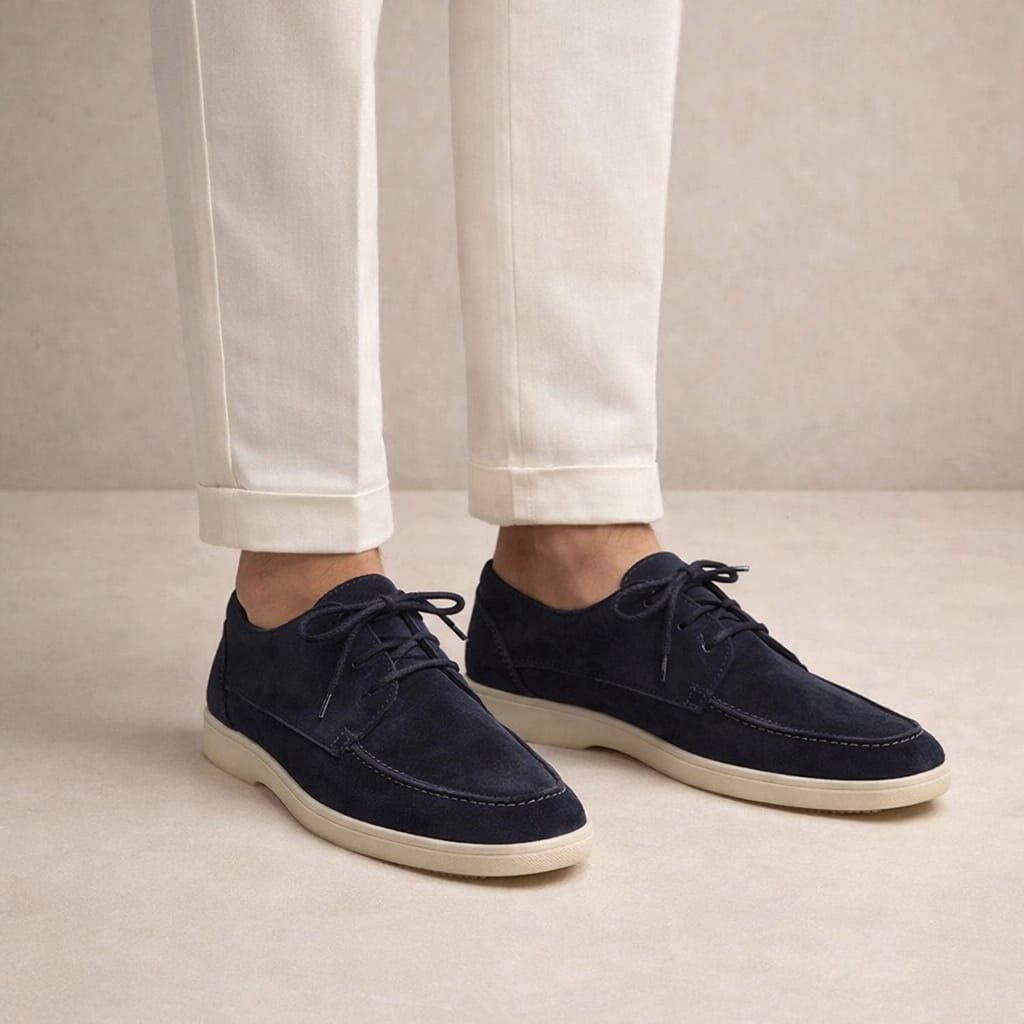 Men's Suede Lace-Up Loafers | Elijah_4
