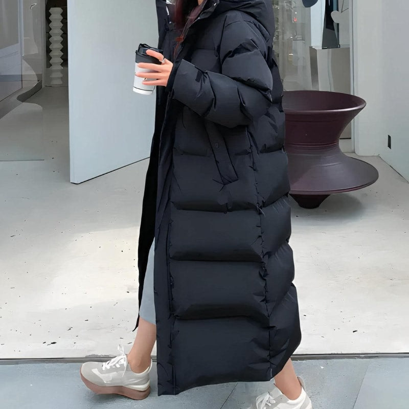 Women's Quilted Longline Puffer Coat | Nerida_1