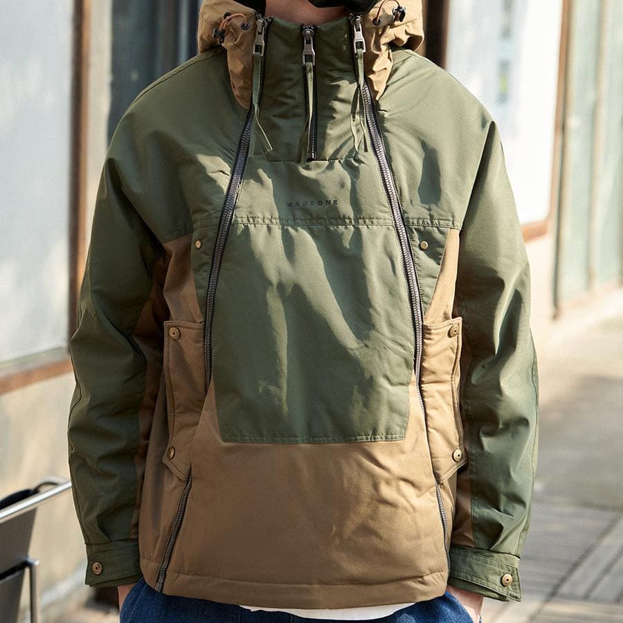 Men's Color Block Hooded Jacket | Bryn_4