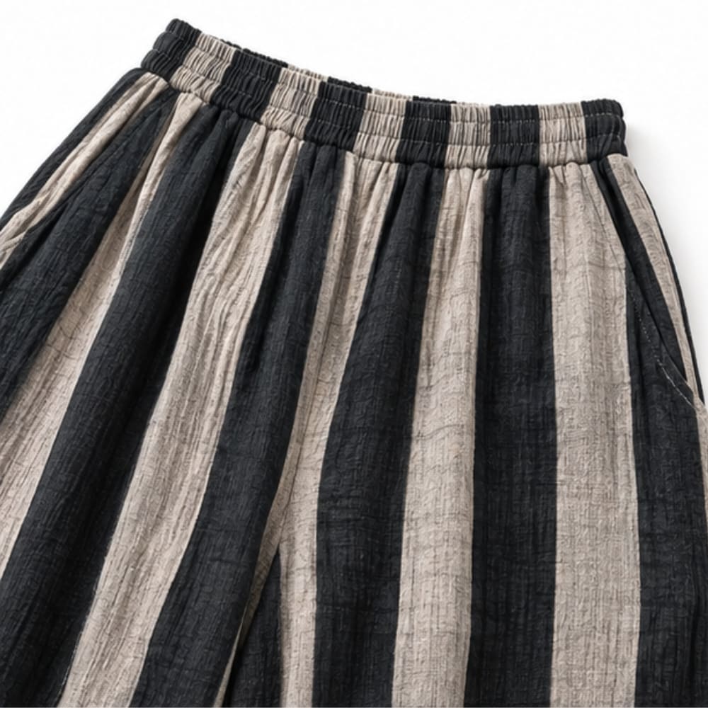 Women's Striped Color Block Loose Fit Set | Melody_7