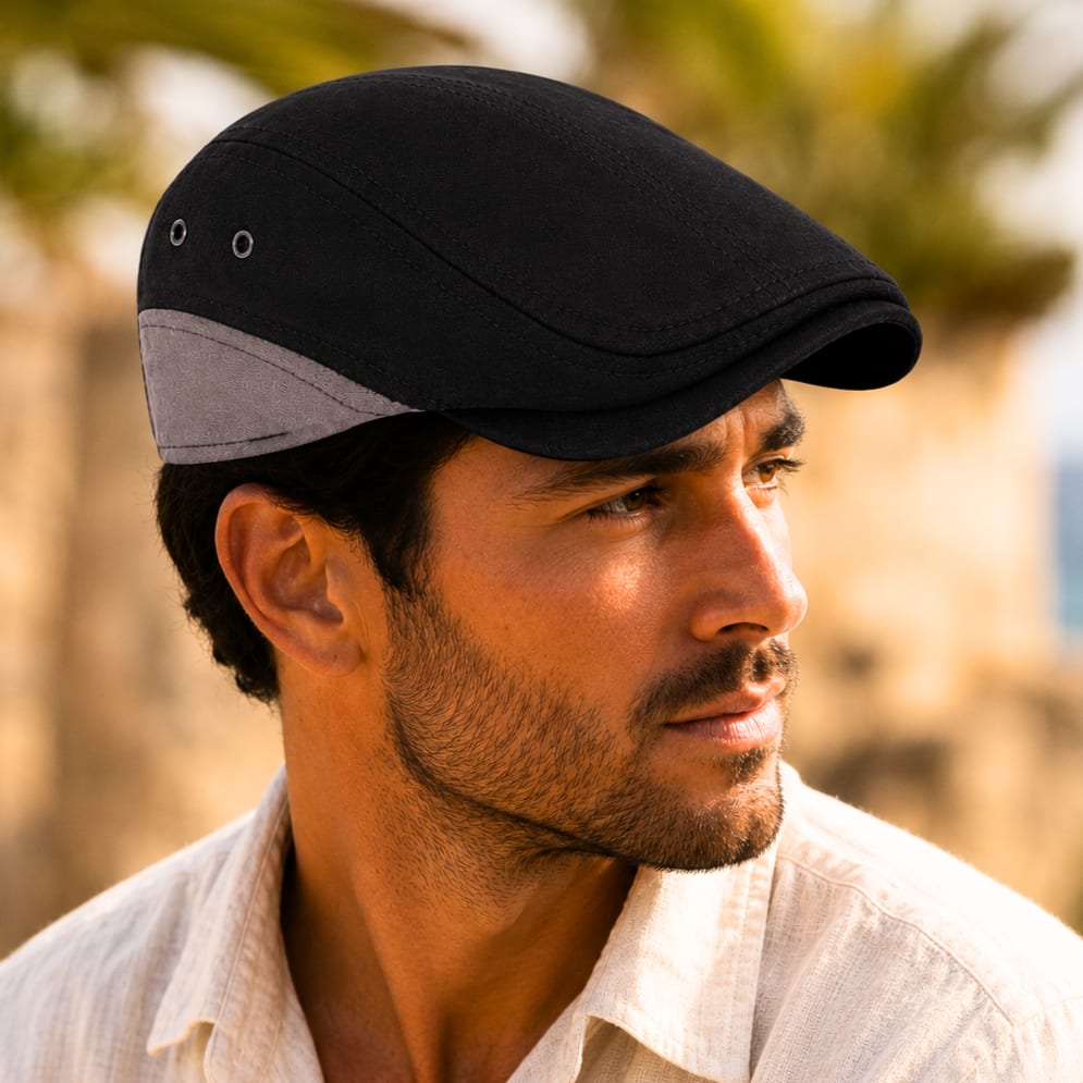 Men's Breathable Linen Flat Cap | Horace_6