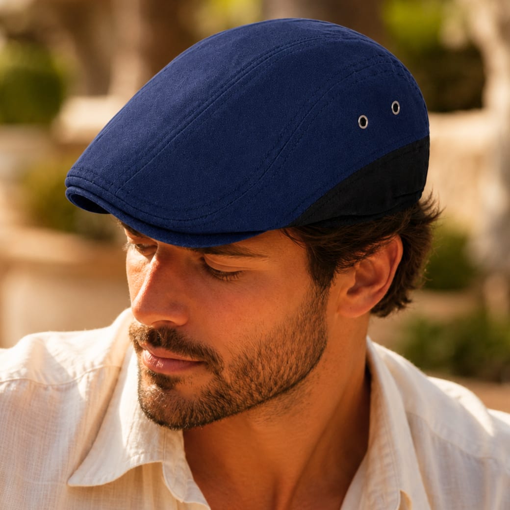 Men's Breathable Linen Flat Cap | Horace_8