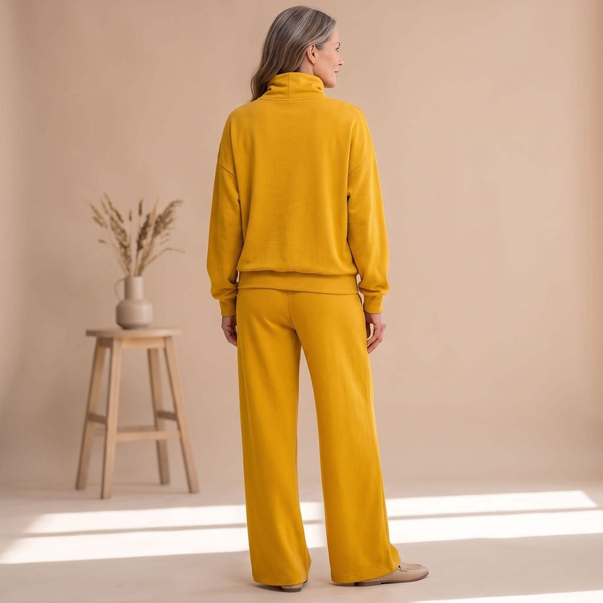 Women's Turtleneck Two Piece Lounge Set | Samantha_8