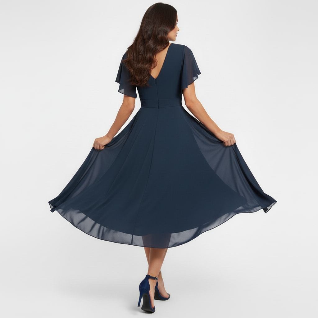 Women's Flutter Sleeve Homecoming Dress | Monica Watson_3
