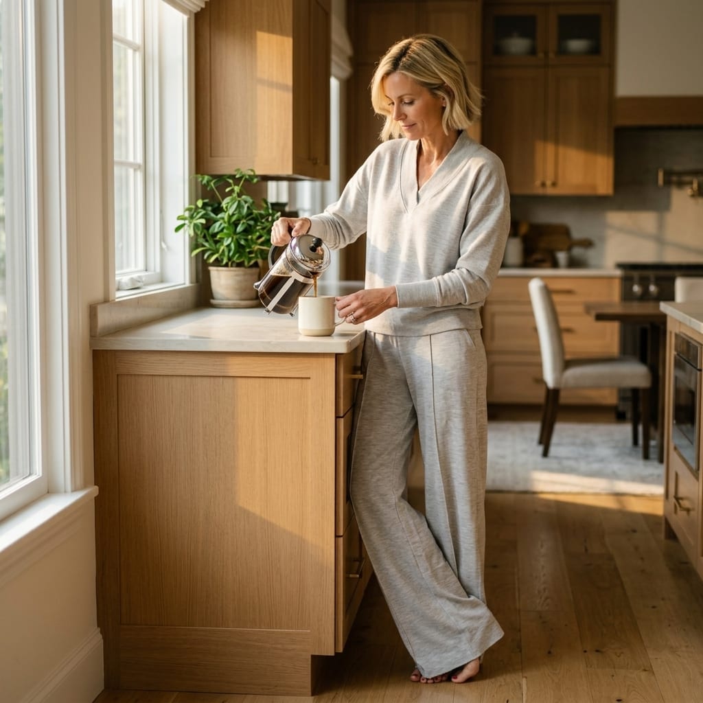 Women's Knit Jumper Wide Leg Trouser Set | Melanie_4