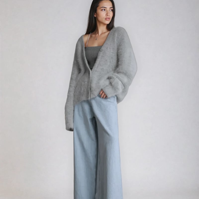 Women's Fluffy Knit Cardigan | Rosetta_1