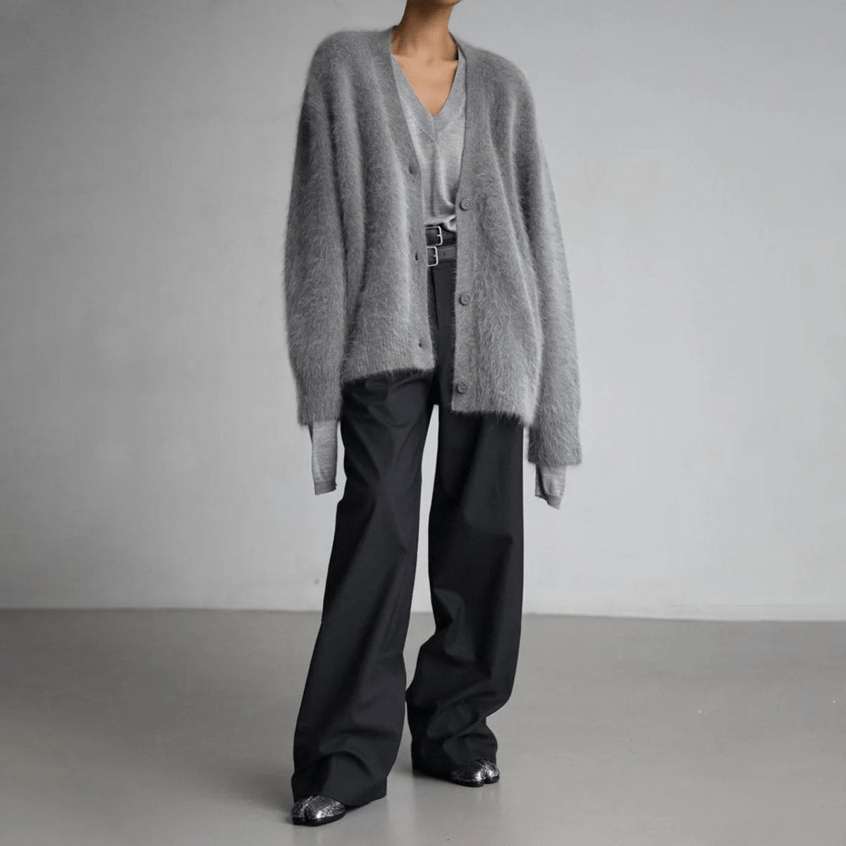 Women's Fluffy Knit Cardigan | Rosetta_5
