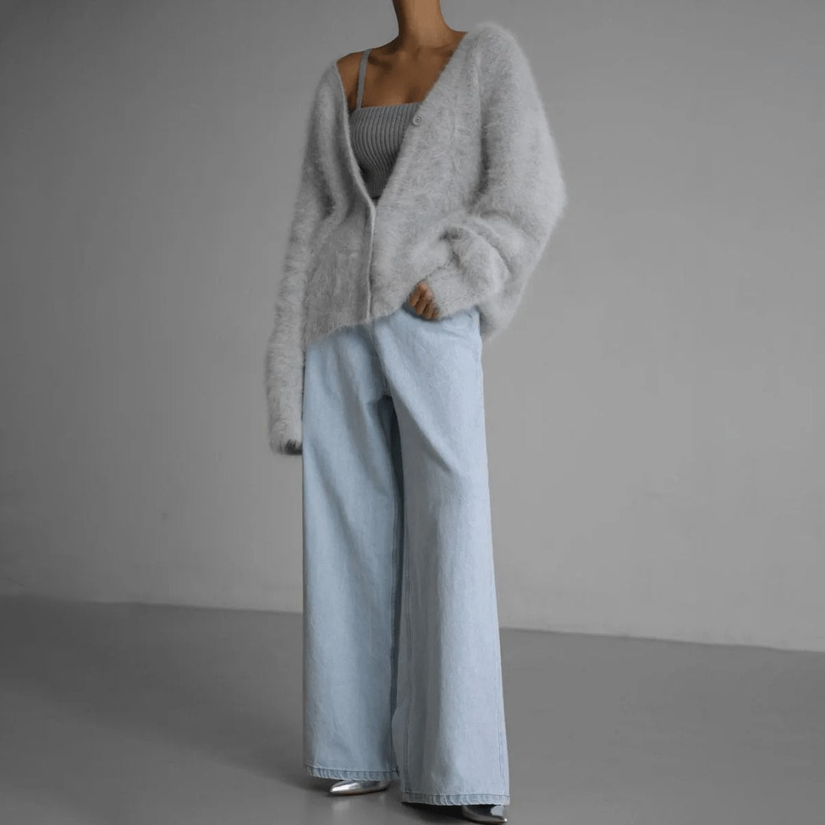 Women's Fluffy Knit Cardigan | Rosetta_7