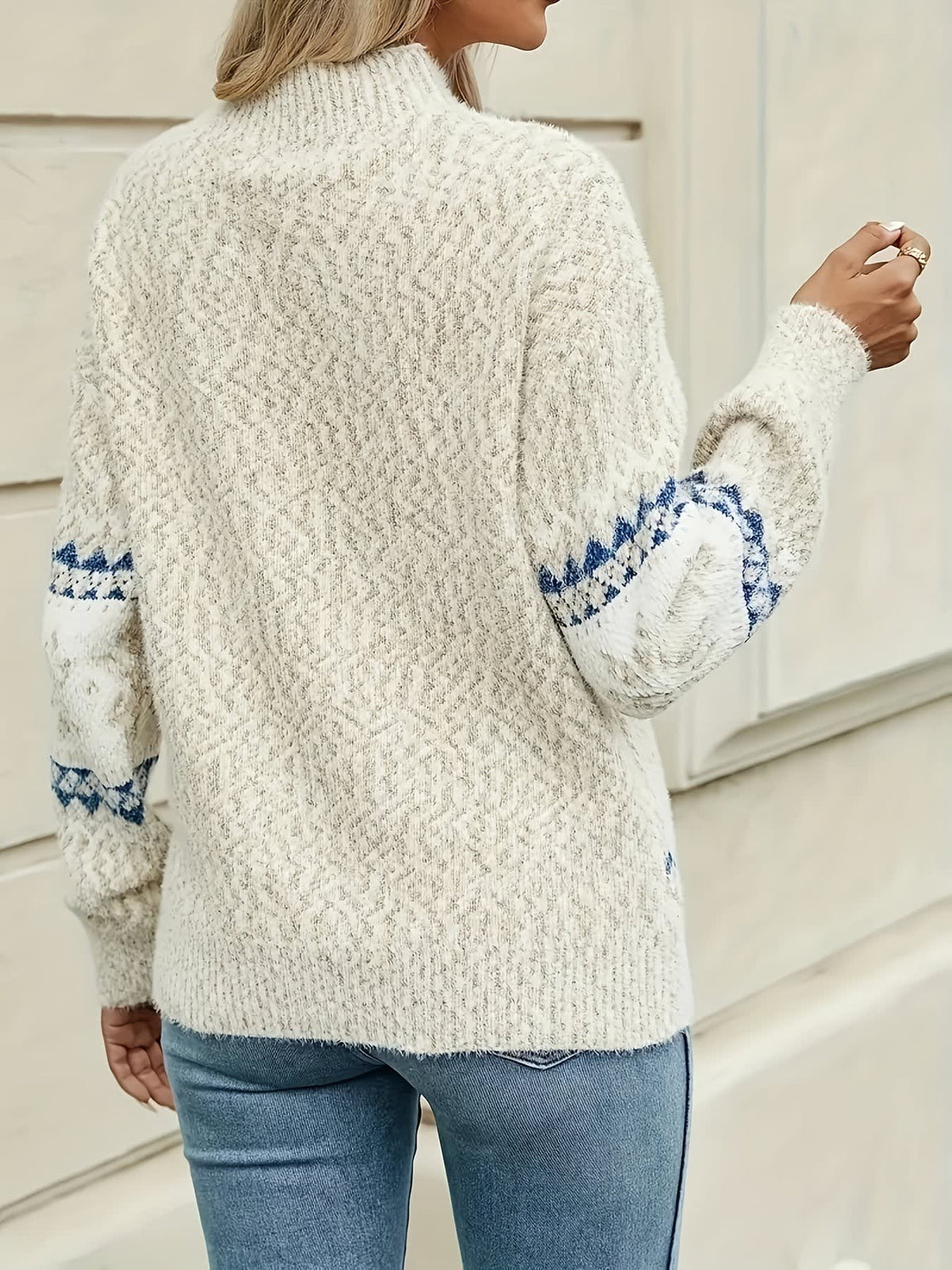 Women's Fuzzy Fair Isle Christmas Jumper | Caroline_10