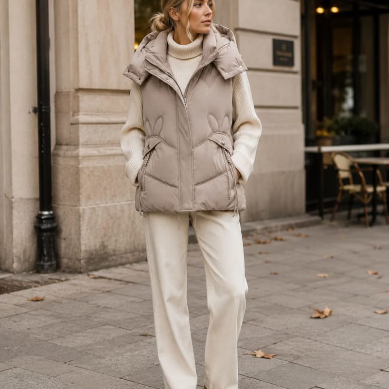 Women's Hooded Quilted Puffer Gilet | Annabel_1