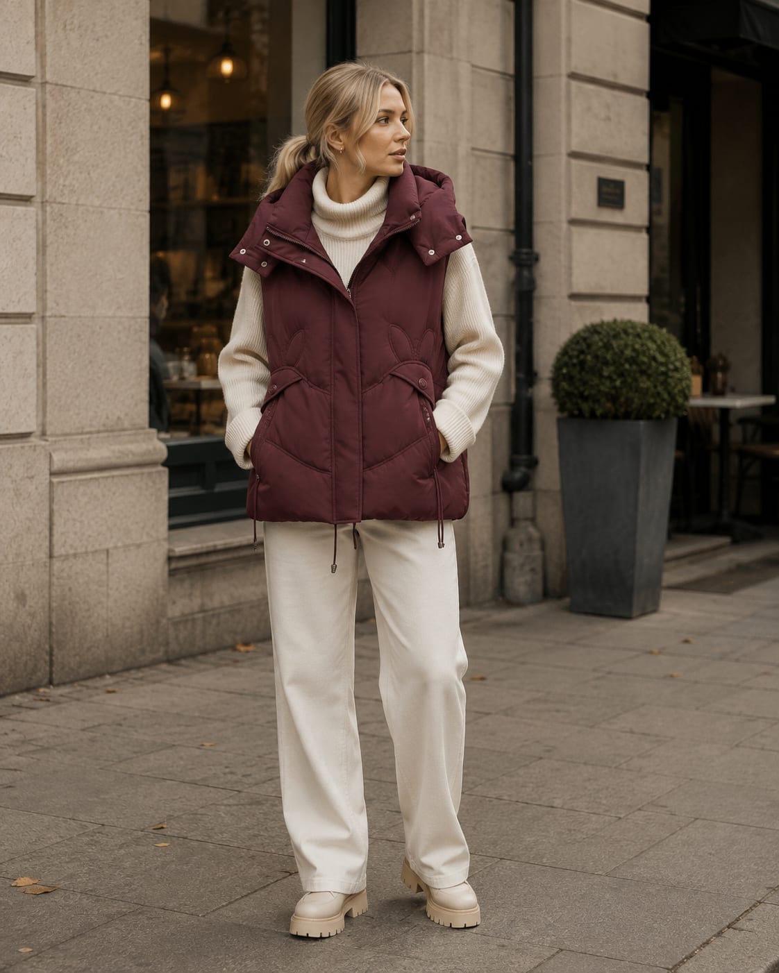 Women's Hooded Quilted Puffer Gilet | Annabel_4