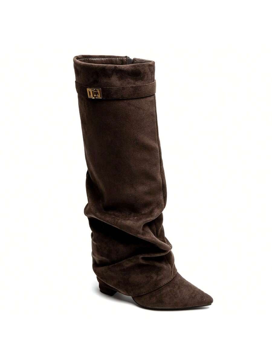 Women's Faux Suede Slouch Boots | Trudy_21