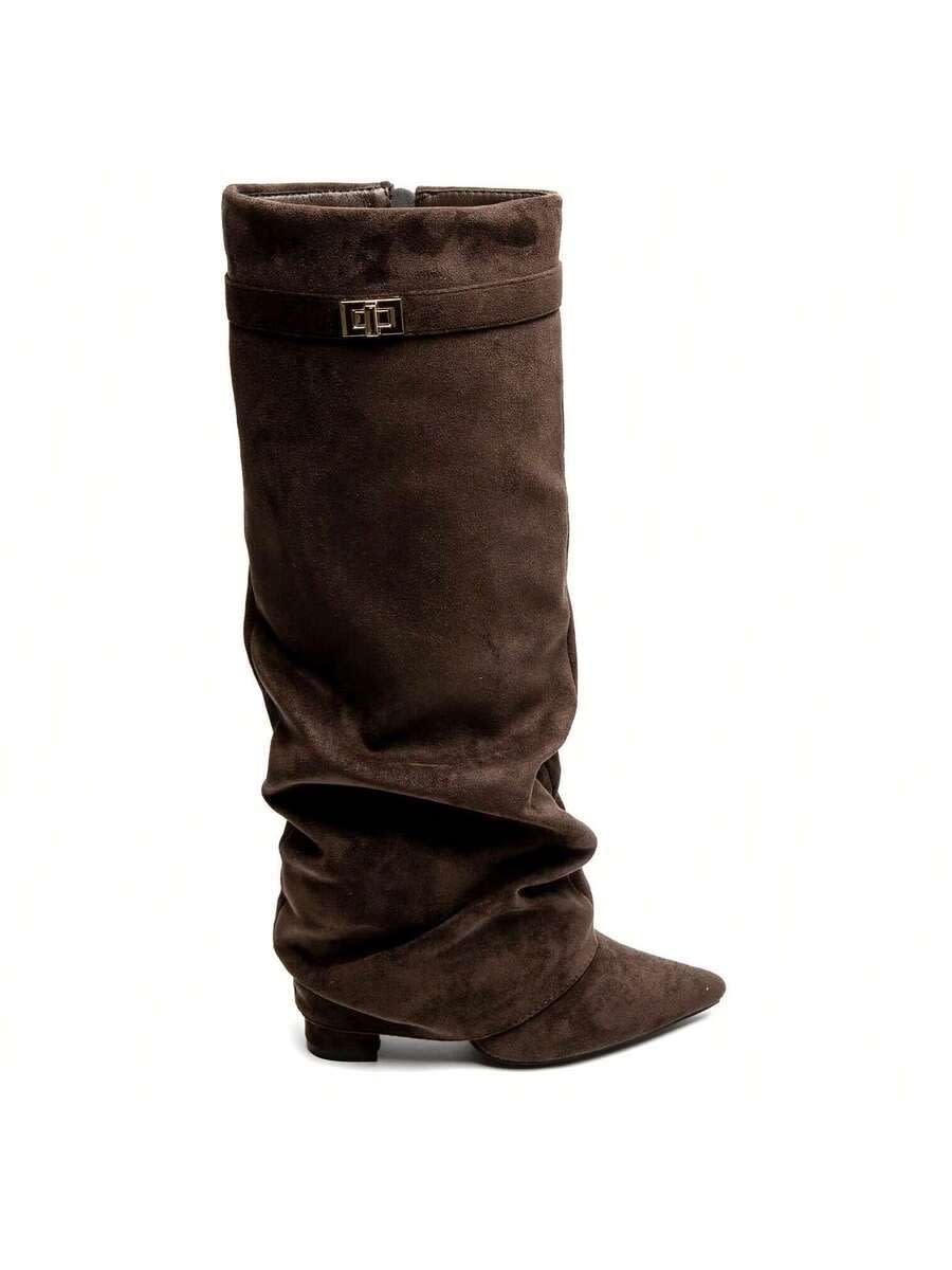 Women's Faux Suede Slouch Boots | Trudy_23