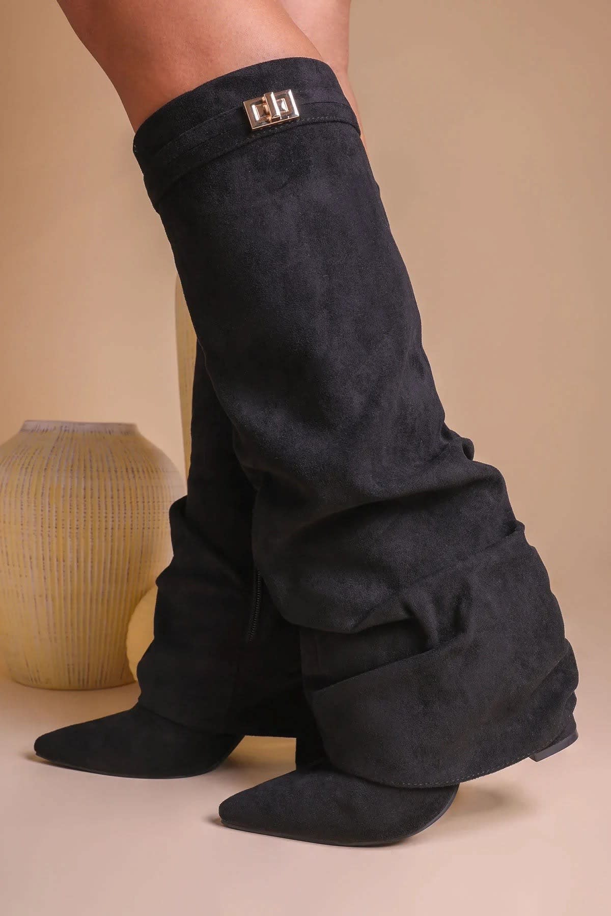 Women's Faux Suede Slouch Boots | Trudy_6
