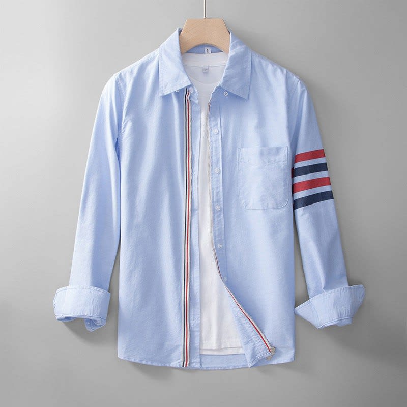 Men's Cotton Zip Front Shirt | Callum_1