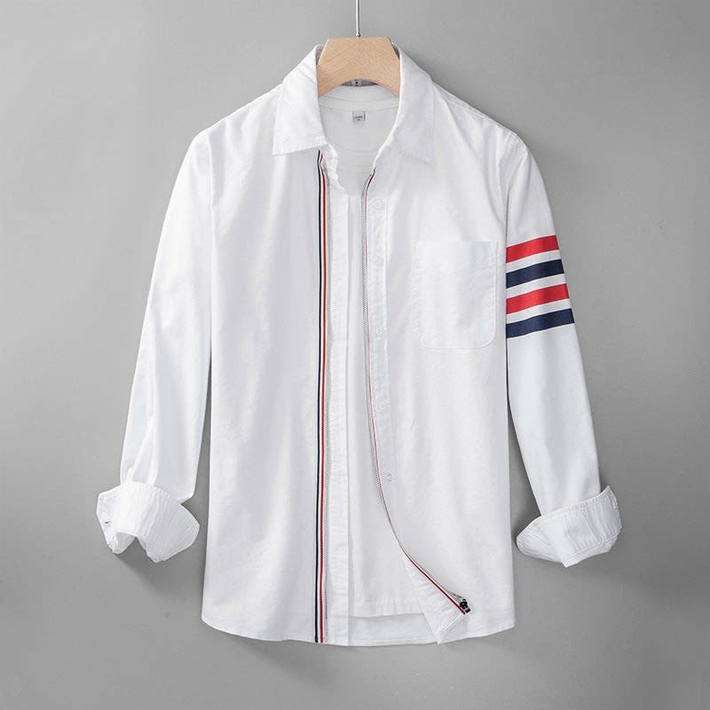 Men's Cotton Zip Front Shirt | Callum_3