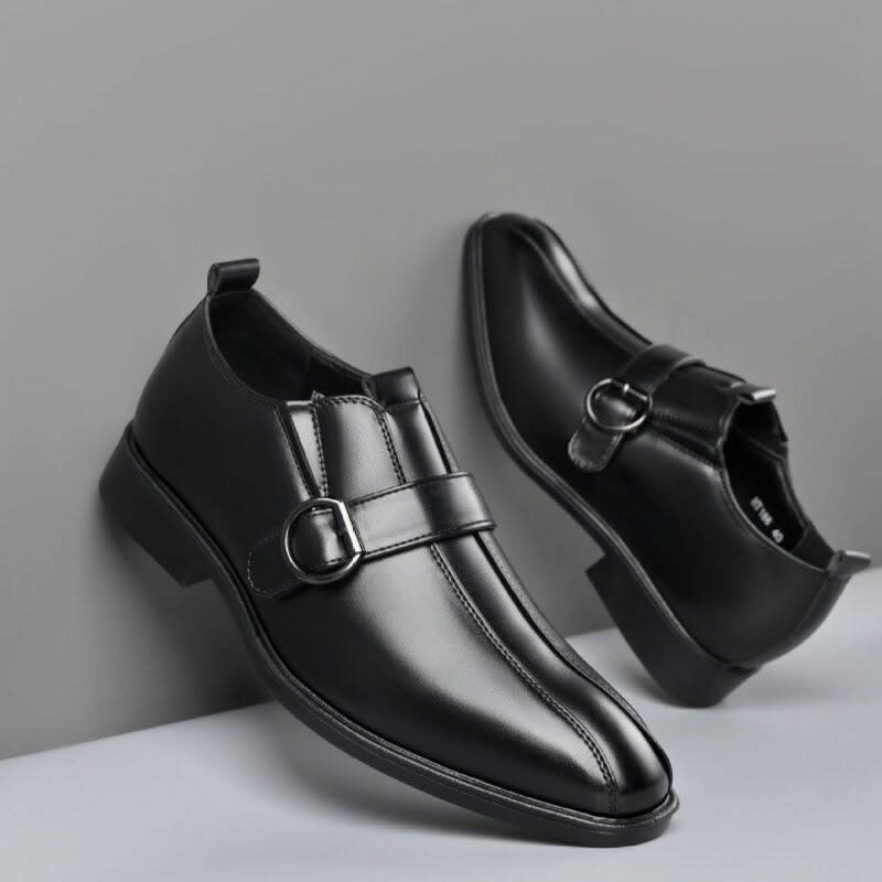 Men's Faux Leather Buckle Loafers | Harold_7