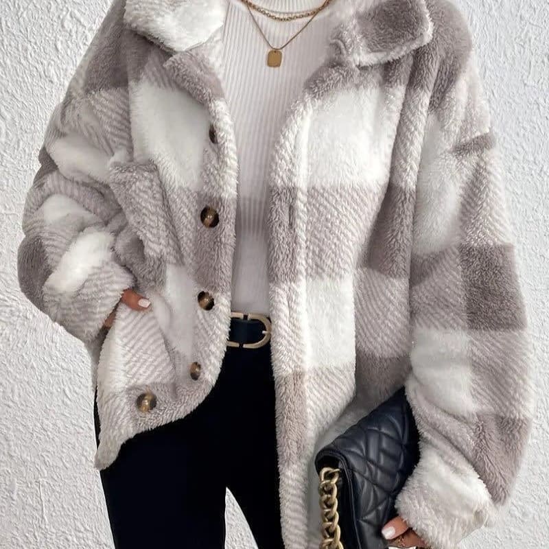 Women's Checked Fleece Shacket | Deirdre_1