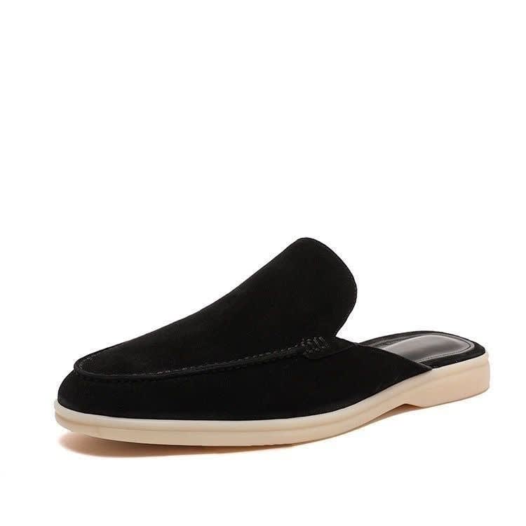 Men's Suede Look Backless Loafers | Mungo_2