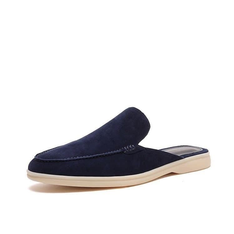 Men's Suede Look Backless Loafers | Mungo_4