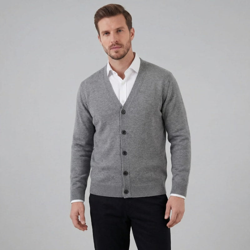 Men's Knit V-Neck Cardigan | Ned_1