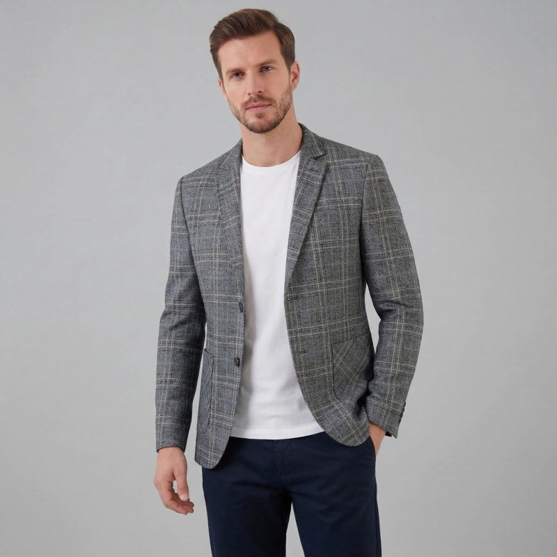 Men's Lightweight Checked Blazer | Kian_1