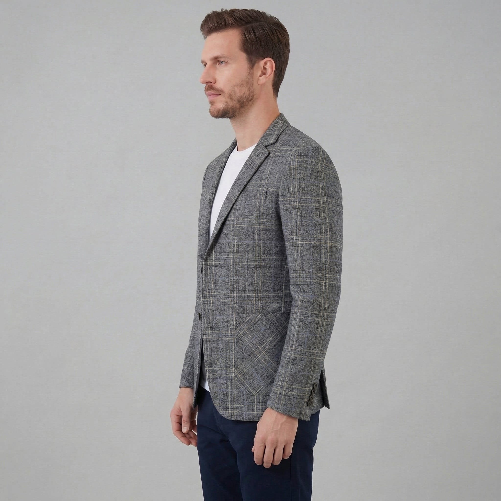 Men's Lightweight Checked Blazer | Kian_2