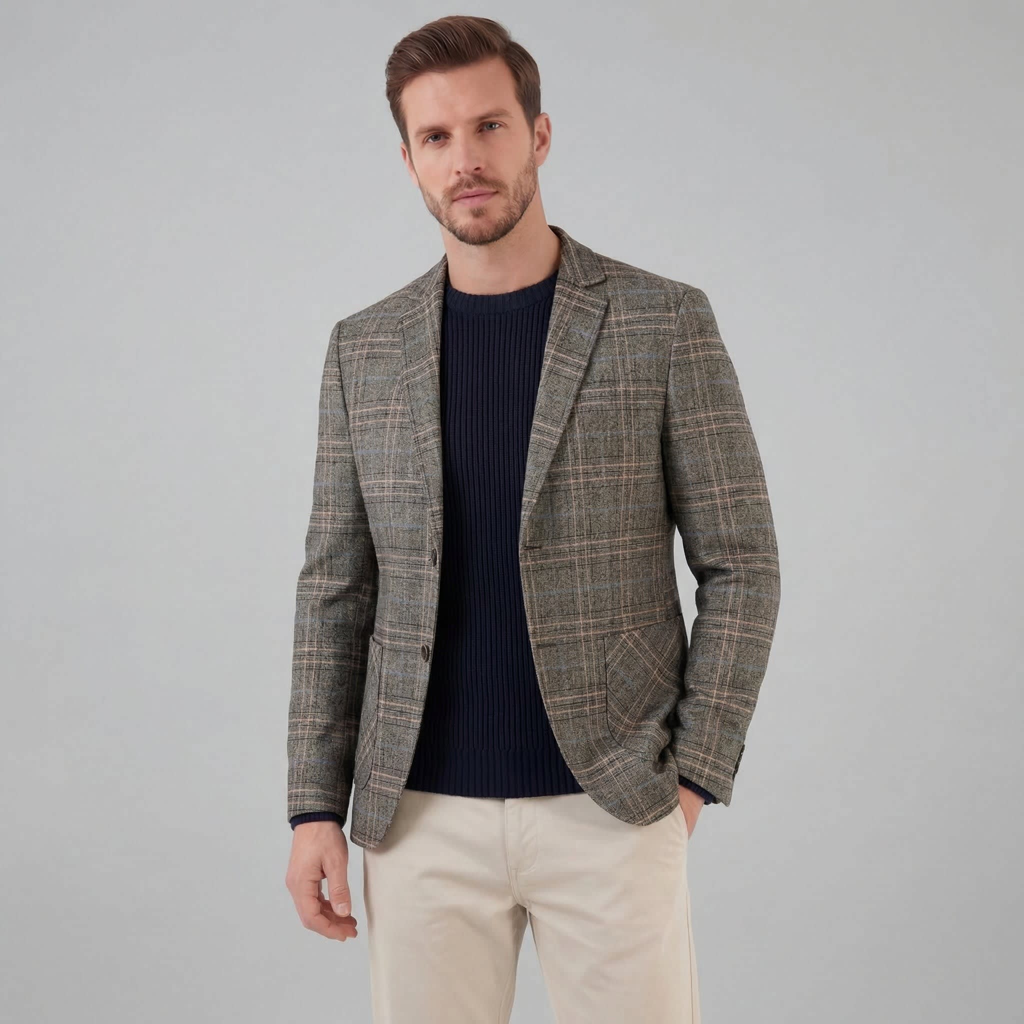 Men's Lightweight Checked Blazer | Kian_9