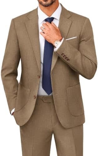 Men's Single Breasted Slim Two Piece Suit | Oscar_5
