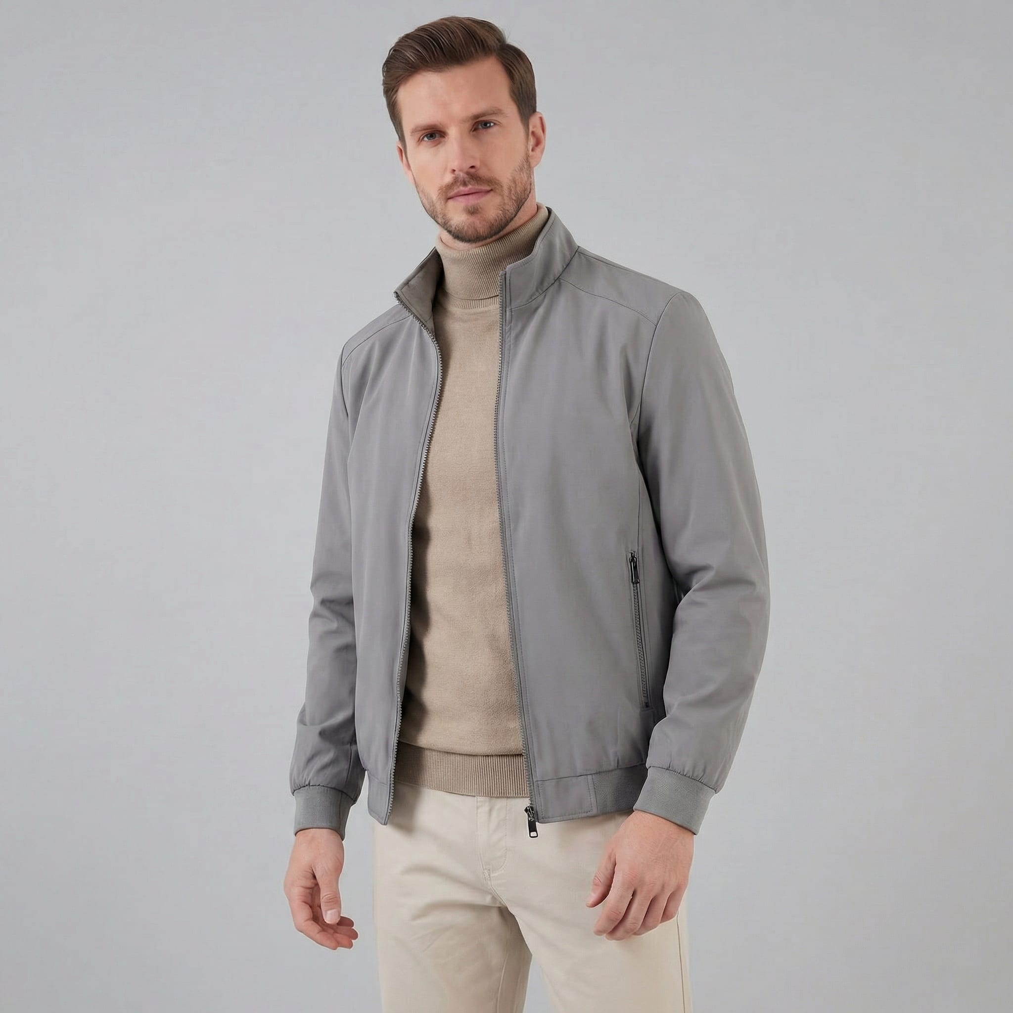 Men's Lightweight Stand Collar Jacket | Nathan_6