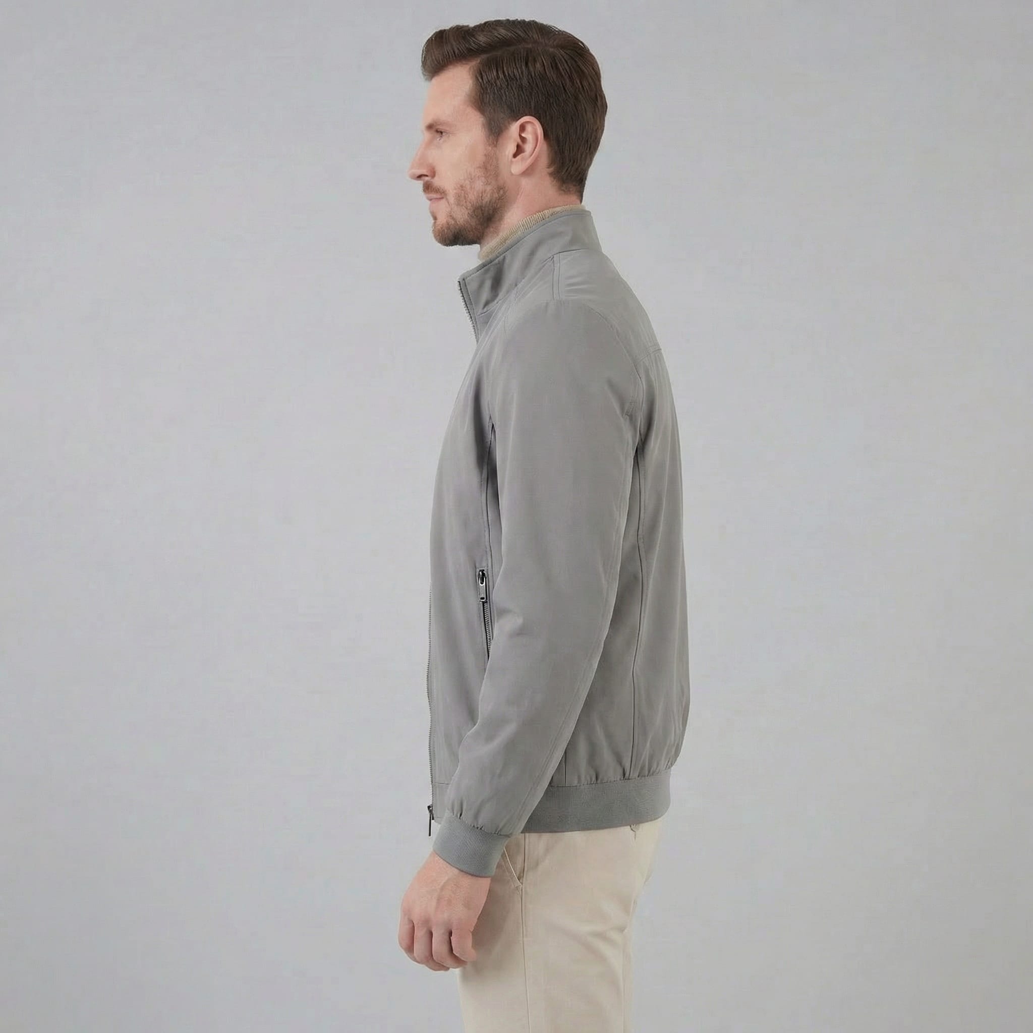 Men's Lightweight Stand Collar Jacket | Nathan_7