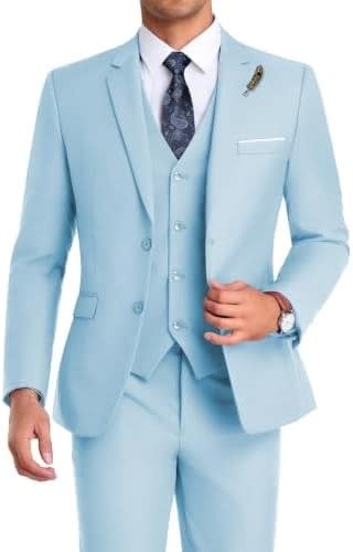 Men's Single Breasted Three Piece Wedding Suit | Dominic_12