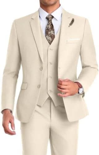 Men's Single Breasted Three Piece Wedding Suit | Dominic_16