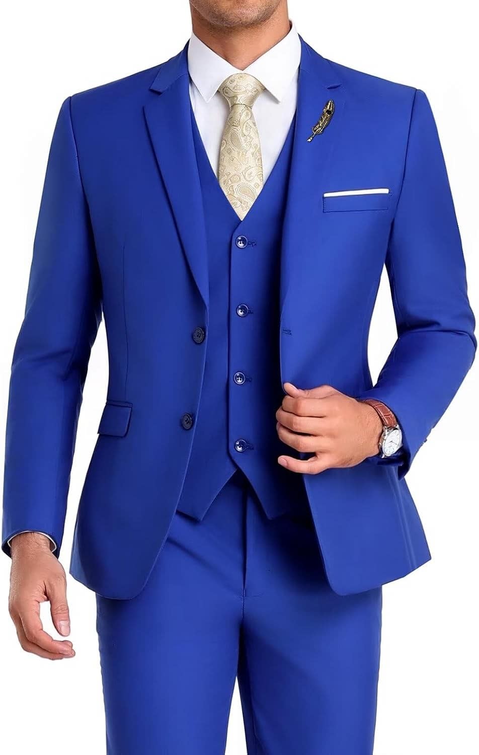 Men's Single Breasted Three Piece Wedding Suit | Dominic_18