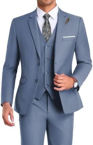 Men's Single Breasted Three Piece Wedding Suit | Dominic_7